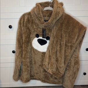 NWT Youmita Fuzzy Teddy Bear Hoodie and Jogger Lounge SET